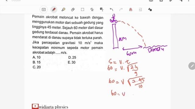 Fisika kelas 10 ( gerak parabola part 3 ) смотреть онлайн