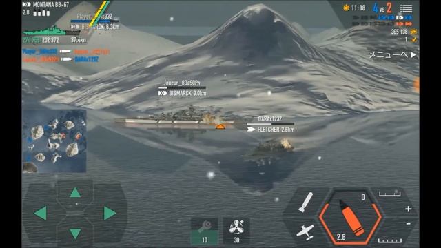 Battle of Warships MONTANA BB-67 vs Aircraft carrier USS HORNET One-on-one Battle смотреть онлайн