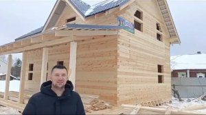 5 февраля 2024 г. Дом из бруса 1,5 этажа. Проект Д-2 005 « Дедовск»