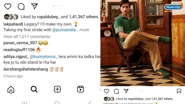 Ibrahim Ali Khan Pataudi makes Instagram debut with PUMA смотреть онлайн