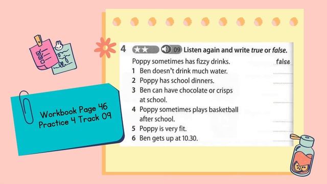 Year 5 / Unit 5 / Food And Health / WORKBOOK Page 46 Audio 09 (English Plus 1 WORKBOOK) смотреть онлайн
