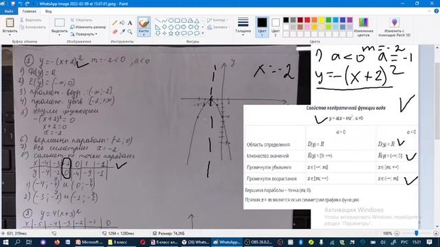 Квадратичные функция и её график смотреть онлайн