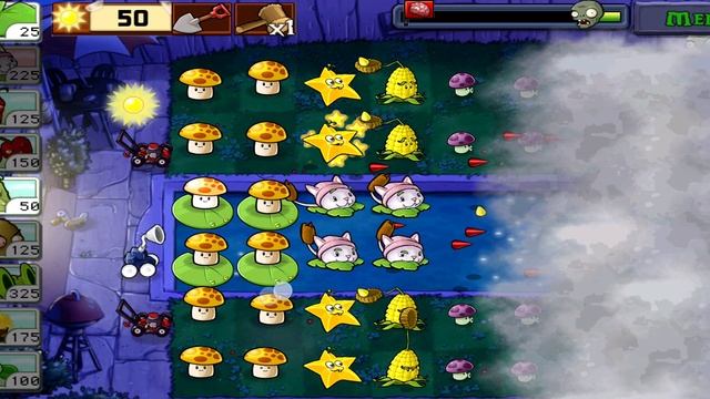 Plants vs Zombies Растения против Зомби Выживание. Бассейн, туман смотреть онлайн
