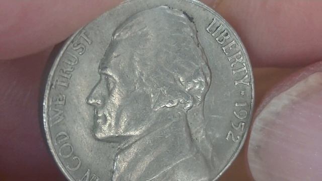 1952-S Jefferson Nickel Five-cent Die break reverse error смотреть онлайн