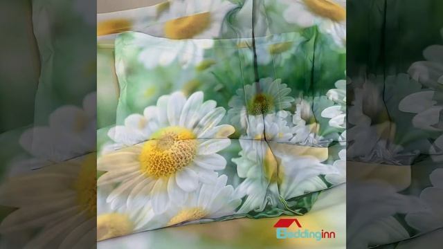 White Daisy Field Fresh Flower Printed 4-Piece 3D Bedding Sets/Duvet Cover Sets смотреть онлайн
