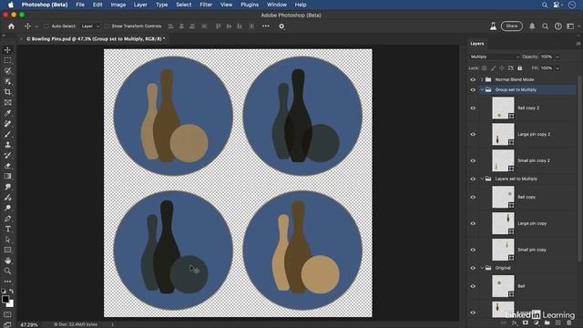 15-04 - Applying blend modes to multiple layers and groups смотреть онлайн