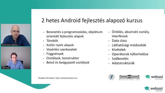 BME-VIK Android fejlesztő képzés tematika ismertető смотреть онлайн