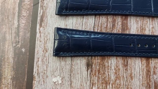 Dark Blue Full Grain Crocodile Leather Strap For BLANCPAIN BIG DATE DEPLOYMENT STRAP смотреть онлайн
