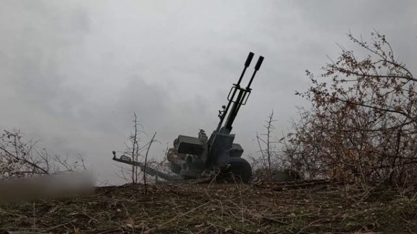 Зенитка ЗУ-23-2 vs БпЛА "Баба Яга".