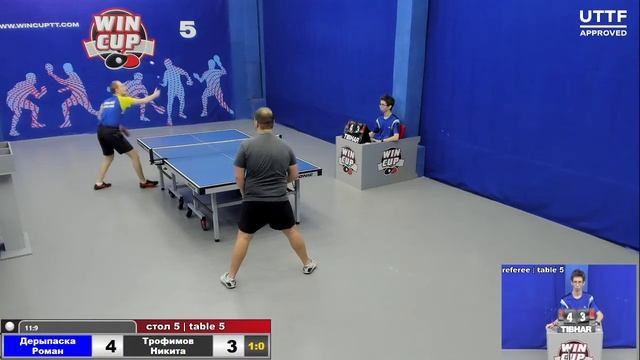 10:30 Дерыпаска Роман 3-0 Трофимов Никита стол 5 ЮГ-2 08.03.21 смотреть онлайн