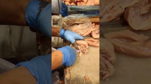 Самая скоростная обвалка куриной грудки. После 0.7 беленькой