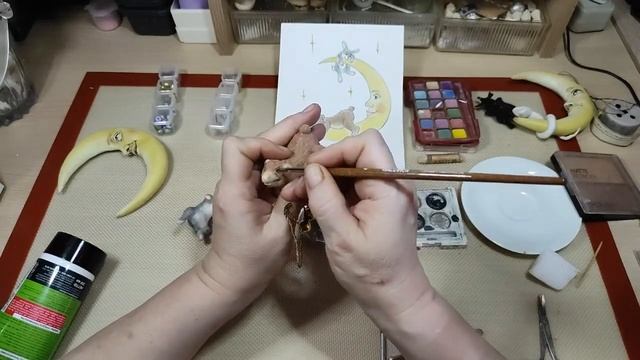 Ватная игрушка ЛУННАЯ СКАЗКА Урок 10 Последние штрихи. смотреть онлайн