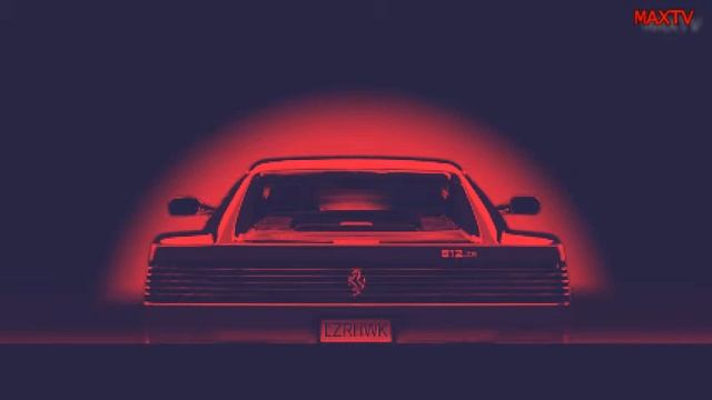 Retro synth laser red car смотреть онлайн