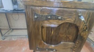 Прикроватная тумбочка из массива дерева под старину.#подпишись#своимируками#мебель#лайк#рекомендации