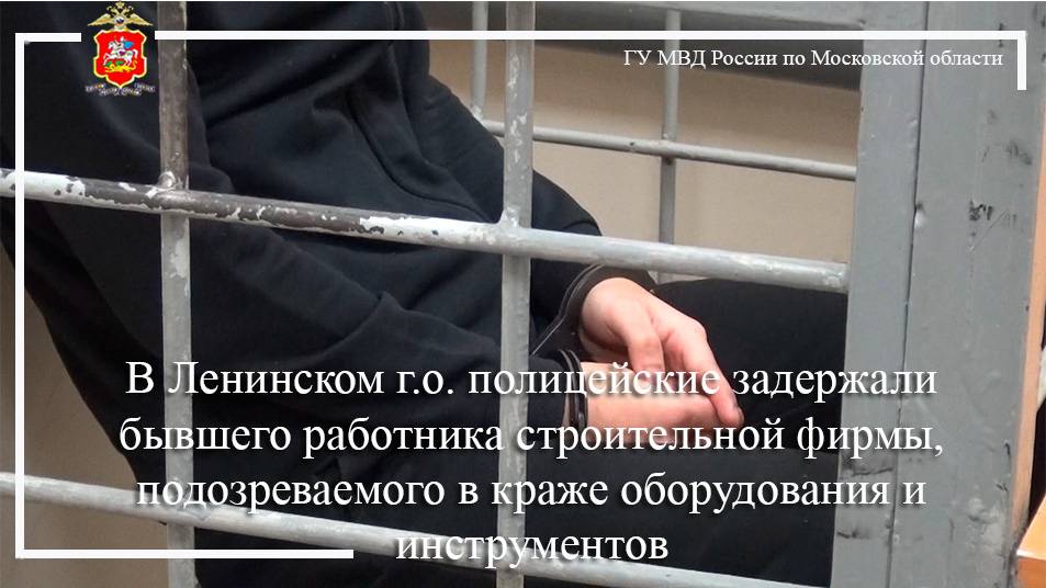 В Ленинском г.о. полицейские задержали бывшего работника строительной фирмы, подозреваемого в краже смотреть онлайн