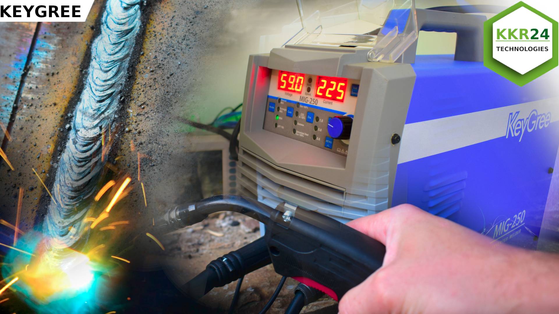 Большой сварочный аппарат??? KEYGREE MIG-250.сварка смотреть онлайн