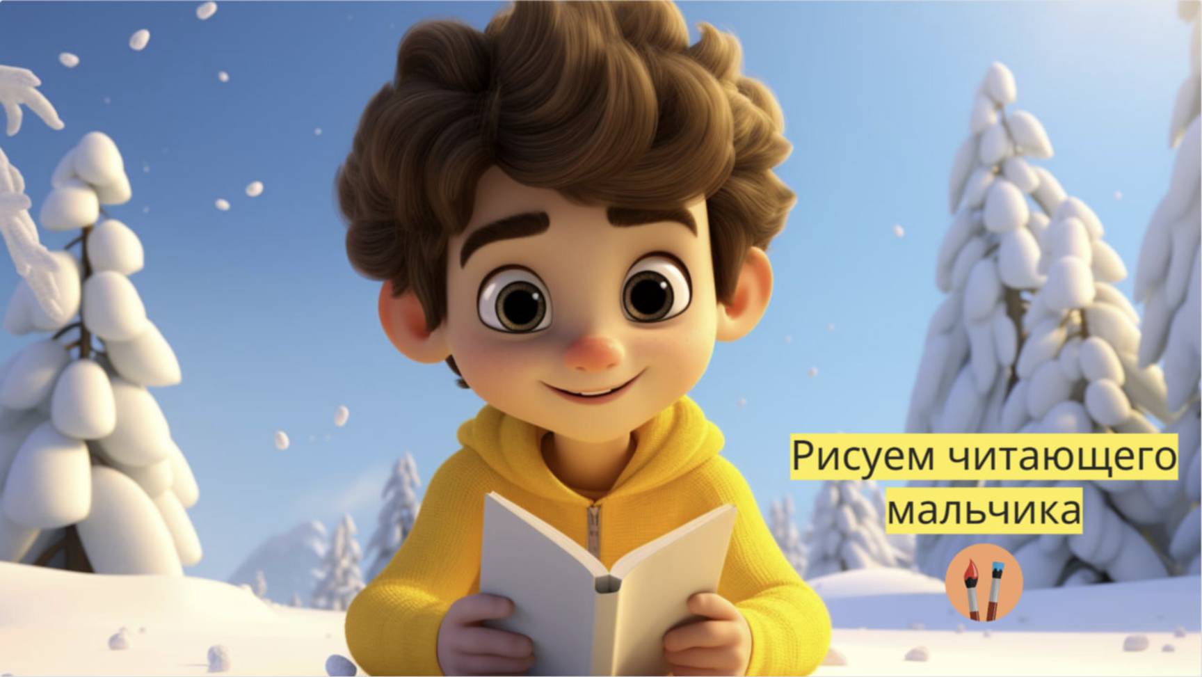 Маленькие художники: Рисуем читающего мальчика - Детский образовательный мультфильм смотреть онлайн