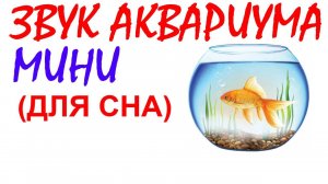 №54 Звук мини аквариума. Звуки для сна. Шум для сна. Белый шум. Черный экран. АСМР
