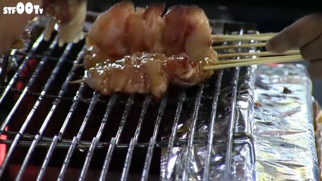 🍖OMG! Clocodile BBQ Stewker Cutting ,Grilled@ Street Food Khaosan RD смотреть онлайн