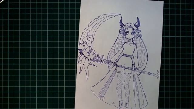 Арт процесс как нарисовать аниме демона девушку / Art process - how to draw anime demon смотреть онлайн