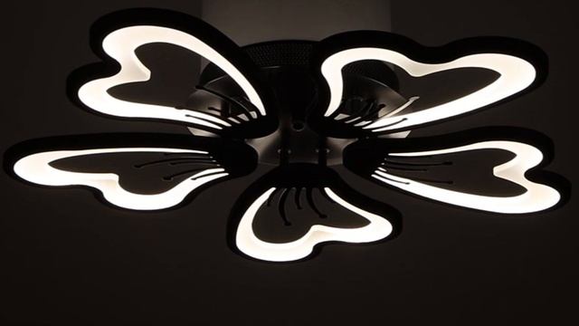 Люстра с ПДУ 10031/5BK LED 120Вт 3000-6000К диммер черный 62х62 см 5177772 смотреть онлайн