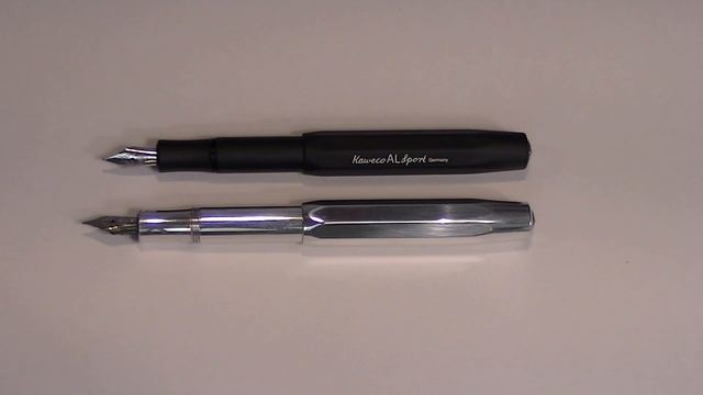 Kaweco AL Sport Fountain Pen - Black and Raw Silver/Chrome смотреть онлайн