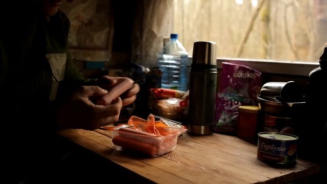 ночёвка в балаганчике с Муськой.