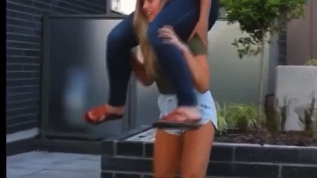 Strong Woman Lift Carry