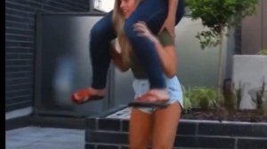 Strong Woman Lift Carry