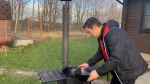 Казан - кабоб (казан - кебаб) из баранины в казане на костре