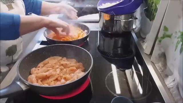 Куриное филе с овощами и лапшой!Быстро и Вкусно!Домашняя еда Кухня Рецепты смотреть онлайн