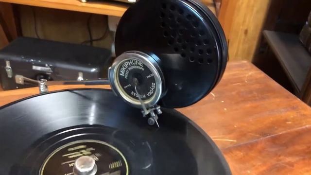 Antique Mikiphone Pocket Phonograph. Switzerland, Circa 1925