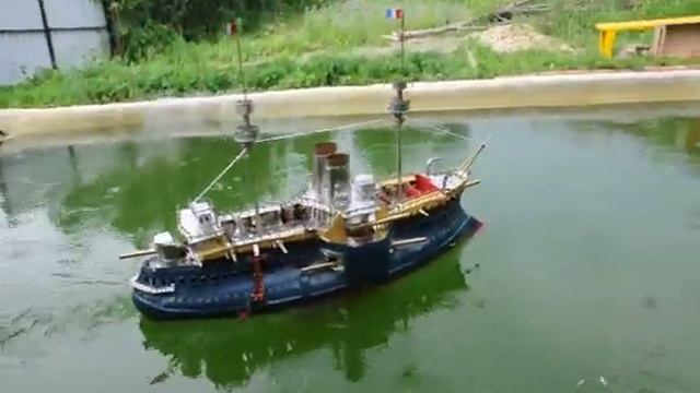 действующий паровой броненосец Адмирал Курбет buttleship Admiral Curbet ironclad смотреть онлайн