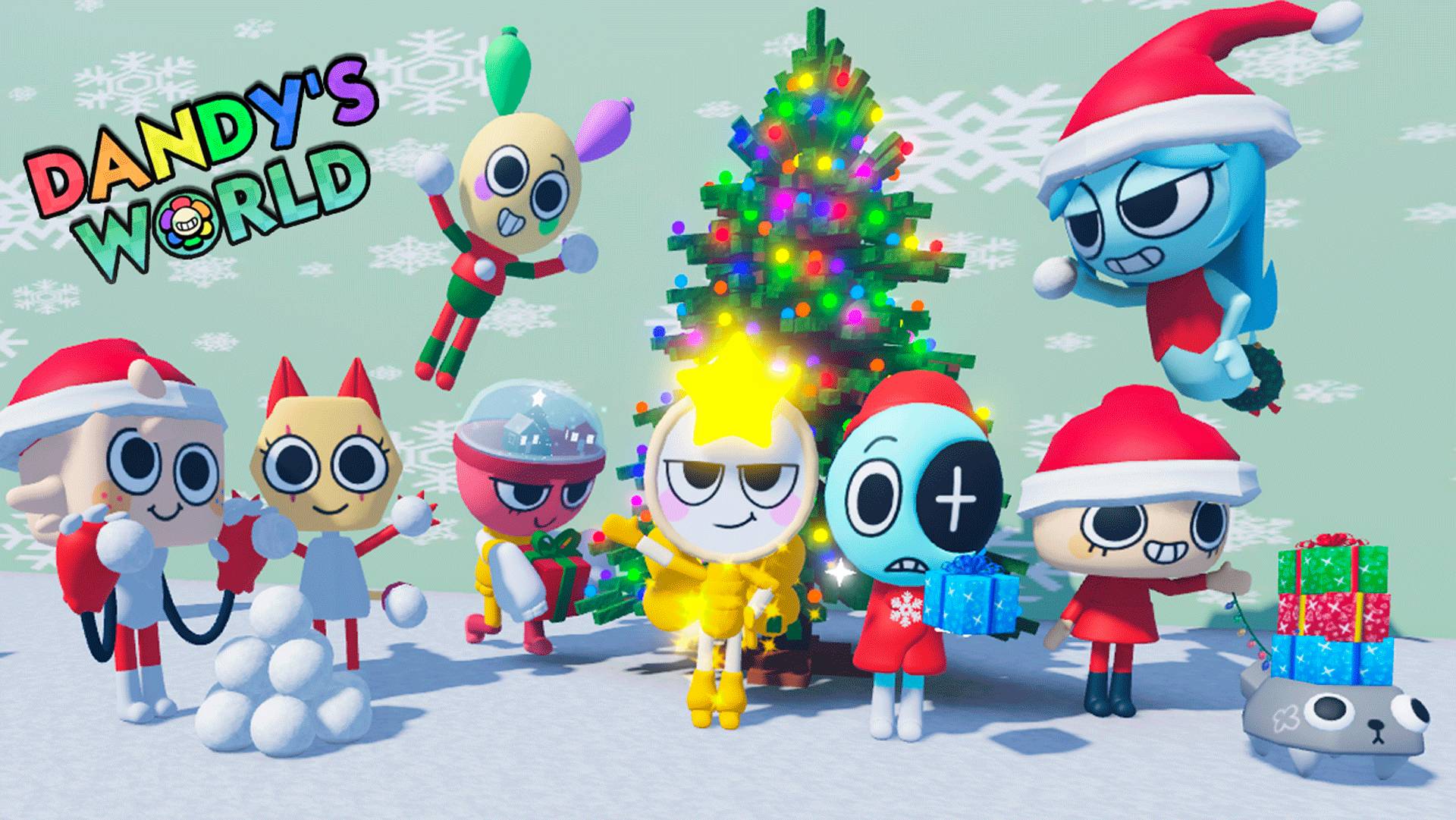 Новогодние скины тунов из Мира Дэнди в Роблокс