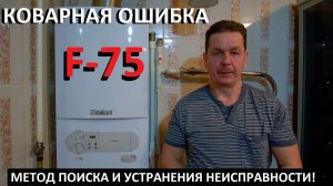 Газовый котёл Vaillant Ошибка F 75  Как устранить самому