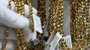 Бусы из циркона клевер 6мм цв.золотистый, 48см Арт: 00002063
