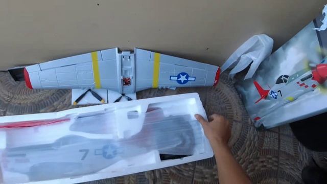 Unboxing Volantex Mustang P51D 750mm Wingspan Ready-to-fly From Lazada