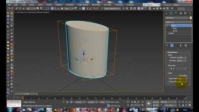 Модификатор скашивания Skew 3d Max
