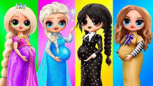 Уэнздэй, М3ГАН и принцессы Дисней станут мамами! 30 идей для кукол ЛОЛ