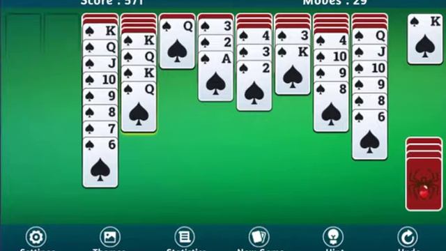 Spider Solitaire HD ANDROID GamePlay . смотреть онлайн