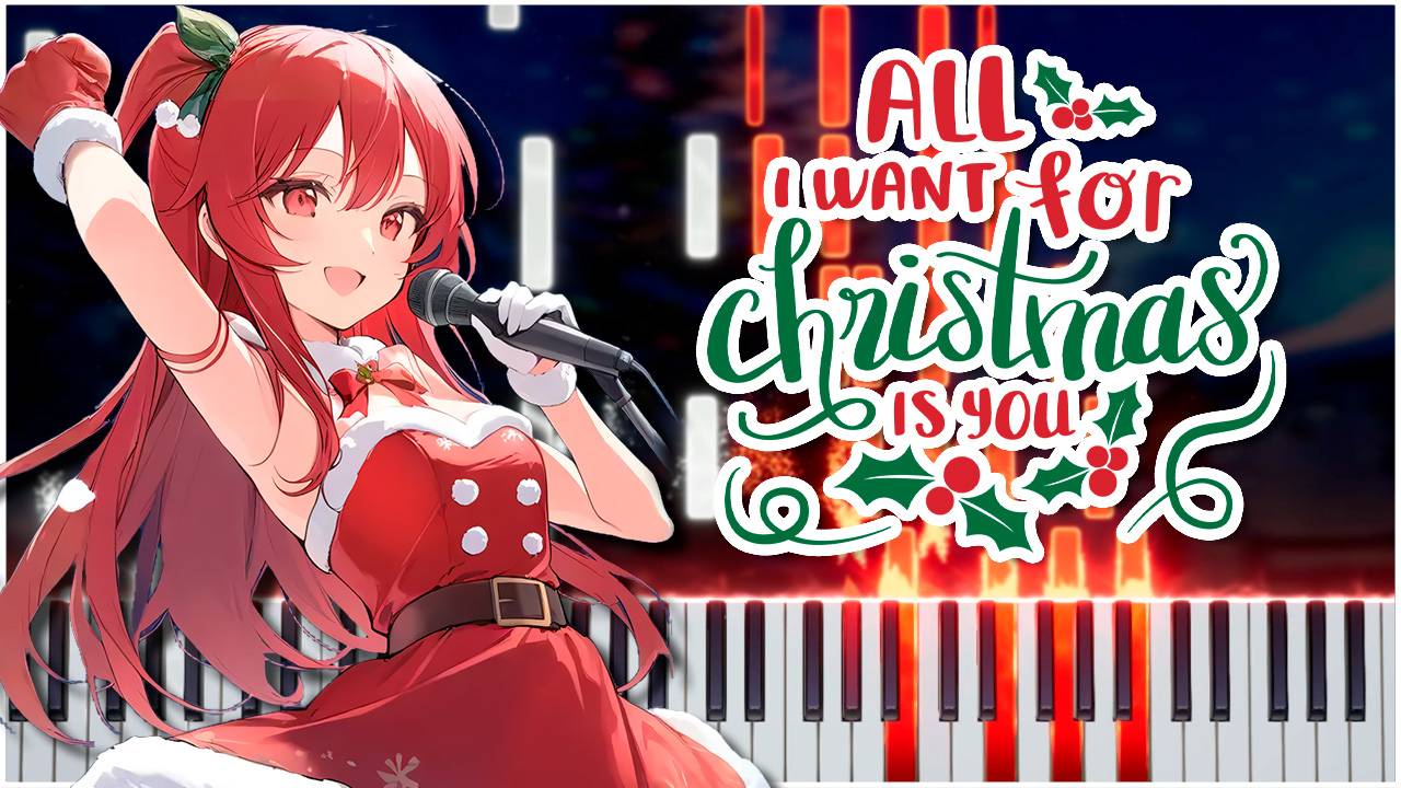 All I Want For Christmas Is You (Новогодние песни) 【 КАВЕР НА ПИАНИНО 】 смотреть онлайн