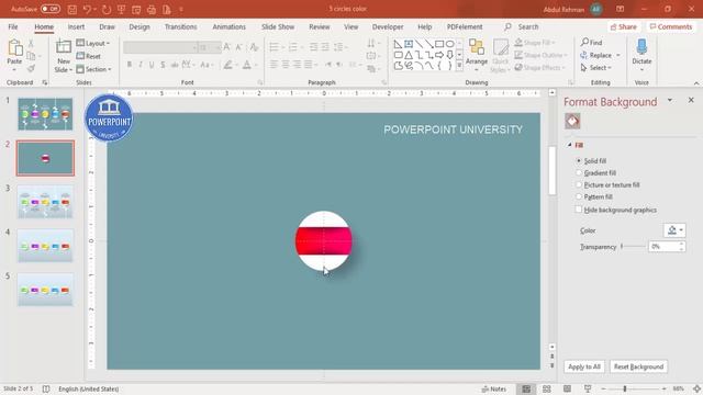 Create 5 Animated Circular Options Infographic Slide in PowerPoint смотреть онлайн