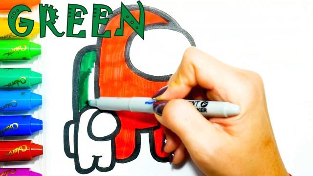 Амонг Ас Рисование и Раскраска для Детей - Among Us Coloring and Drawing for Kids смотреть онлайн