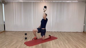 Жим гири дном вверх одной рукой