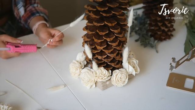 Декор шишки размером 34 см / DIY TSVORIC смотреть онлайн