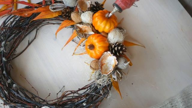 Autumn Wreath With Pumpkins / Осенний венок с тыквами DIY Tsvoric