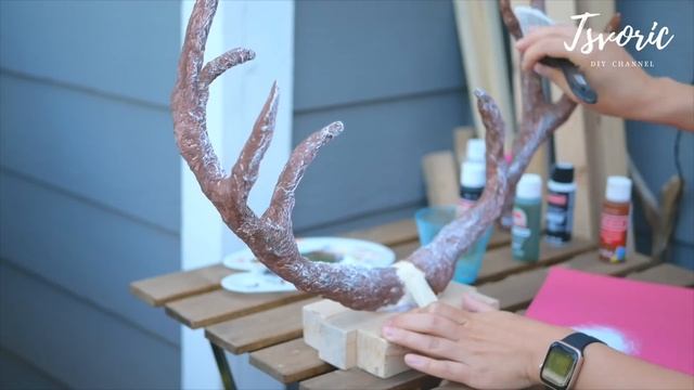 Рога в декоре / Новогоднее украшение на камин / DIY TSVORIC смотреть онлайн