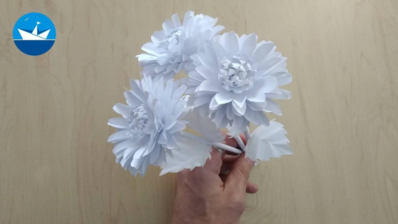 Астра из бумаги/Aster Made Of Paper/DIY PAPER FLOWER/Paper Craft