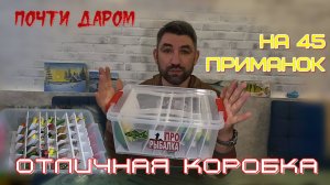 отличная коробка для хранения воблеров, блёсен, вибов, тейлспинеров и других приманок