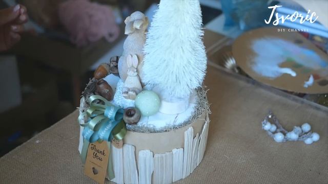 НОВОГОДНЯЯ композиция с зайчиками / DIY TSVORIC смотреть онлайн